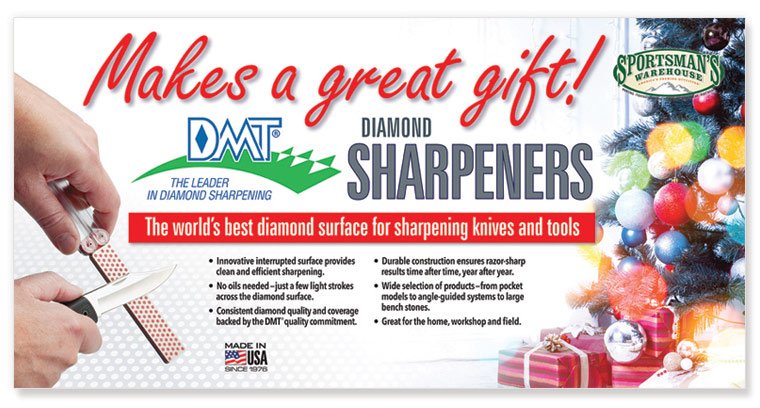 DMT Sharpeners Christmas Display Banner