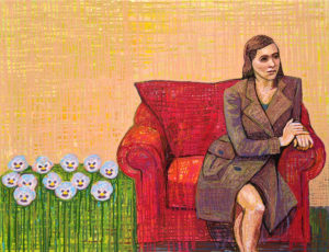 "Woman in the Big Chair" Painting